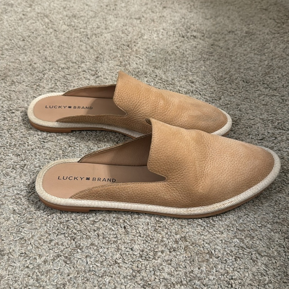 Lucky Brand Tan Suede Mule Size 9.5